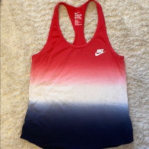 Nike red white and blue tank